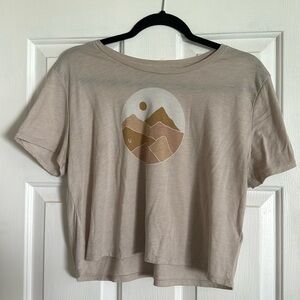 Vuori Cropped Cotton Tee